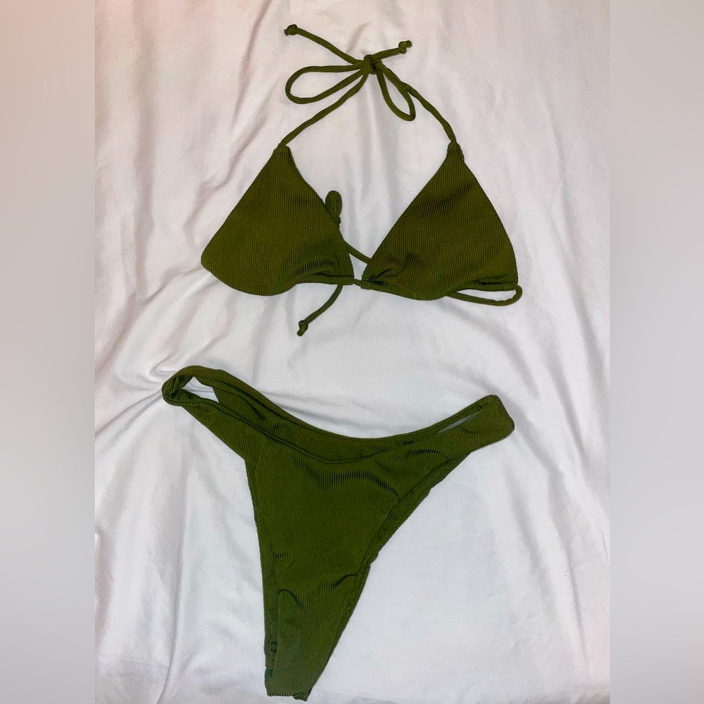 Shein green bathing suit